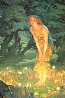 Unknown Artist Paintings - Midsummer eve by Edward Robert Hughes by Unknown Artist